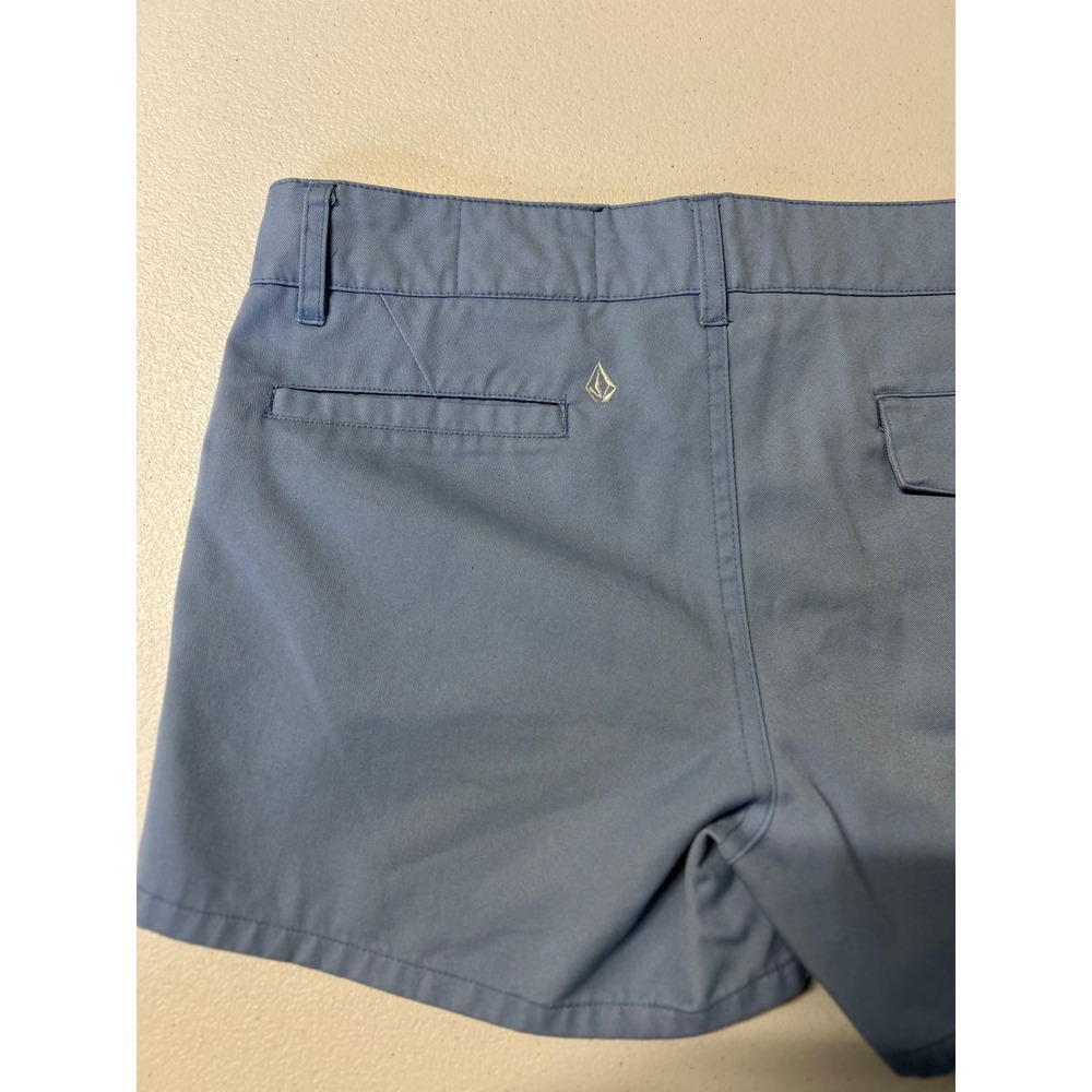 Volcom Shorts Women 5 Blue Frochickie Size 3 Short Chino Skater Casual Summer - Picture 7 of 9